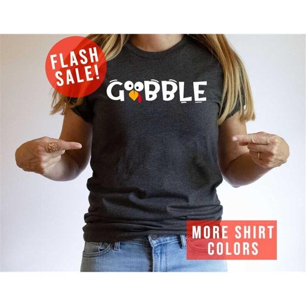 Retro Goble Cute Turkey Thanksgiving Family T-Shirt Funny Thanksgiving Dinner Apparel Goble Till You