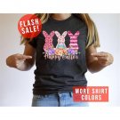 Floral Bunnies Shirt, Happy Easter Shining Bunnies T-Shirt, Colorful Bunnies Outfit, Shining Easter 
