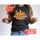 Family Thanksgiving Dinner Shirt, Give Thanks Pumpkin Season Cute Thanksgiving T-Shirt, Christian Fa