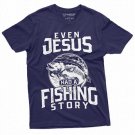 Men S Fishing Story T Shirt Jesus Fishing Funny Shirt Fisherman T-Shirt