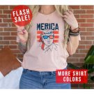 Great America Clothing, Trump 'Merica 4th of July Unisex Shirt, Funny 2024 Election Trump Apparel, L