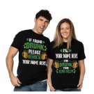 St Patrick S Day Couple Custom T Shirts Add Your Name T-Shirt