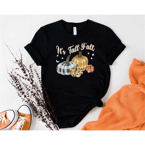 Fall Pumpkin Shirt, Love Fall Y'all Pumpkin Shirt, Fall Y'all Shirt, Pumpkin Leopard Shirt, Fall Shi