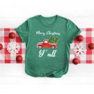 Christmas Women Shirt, Merry Christmas Y'all Christmas T-Shirt, Cute Christmas Tee, Christmas Gift f