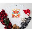 Happy Thanksgiving Turkey Face T-Shirt Funny Quarantine Gift Thanksgiving Turkey Shirt Fall Kids Shi