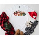 Elf Coffee Drink Cups Shirt, Christmas Coffee T-Shirt, Coffee Lover Gift Cozy Holiday, Coffee Love S