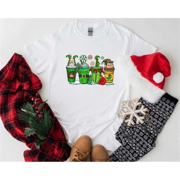 Christmas Coffee T-Shirt, Elf Drink T-Shirt, Cute Coffee Lover Gift, Coffee Love Shirt