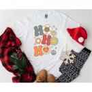 Retro Christmas Shirt, Ho Ho Ho Christmas T-Shirt, Christmas Shirt, Retro Hippie Merry Christmas Shi