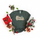 Merry Christmas Shirt, Merry Christmas Retro Vintage T-Shirt, Christmas Shirt Gift For Women, Family