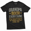 Men S Grandpa Knows Everything Funny Tee Shirt Father S Day T-Shirt