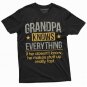 Men S Grandpa Knows Everything Funny Tee Shirt Father S Day T-Shirt