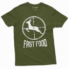 Men S Funny Fast Food Hunting Tee Shirt Deer Running T-Shirt