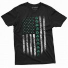 St Patrick S Day American Irish Flag Clover Shamrock Mens T-Shirt