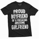 Men S Proud Boyfriend Of A Freaking Awesome Girlfriend T Shirt T-Shirt