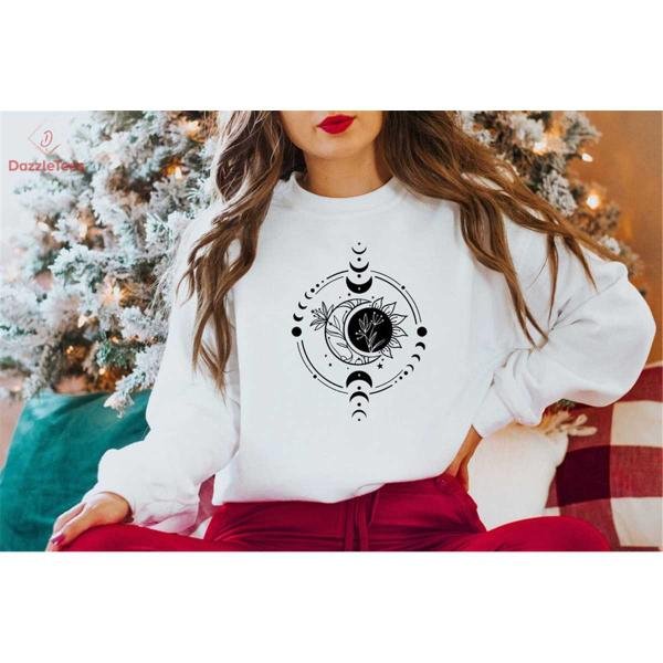 Psychic Girl Celestial Crewneck, Cosmic Love Spiritual Women Sweatshirt, Mystical Moon Hoodie, Magic