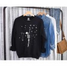 Halloween Sweatshirt, Star And Skull Skeleton Halloween Sweatshirt