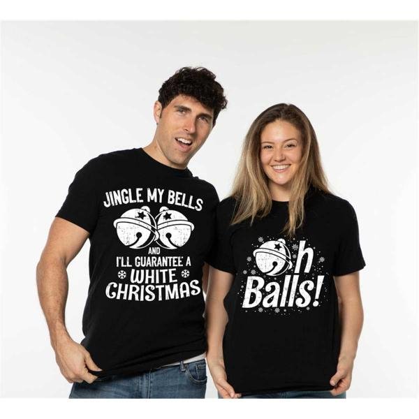 Christmas Couple Funny Shirts Offensive Humor Funny Xmas Party T-Shirt