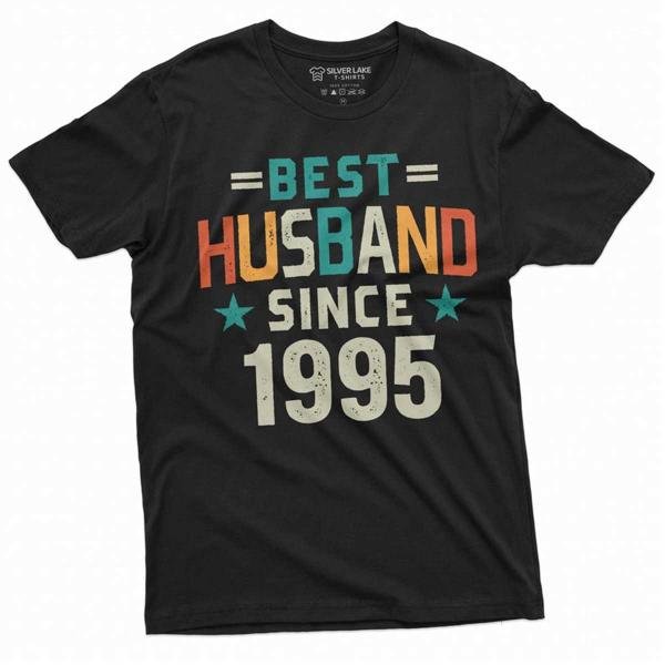 Men S Best Husband Since Custom T Shirt Anniversary Customizable Personalized T-Shirt