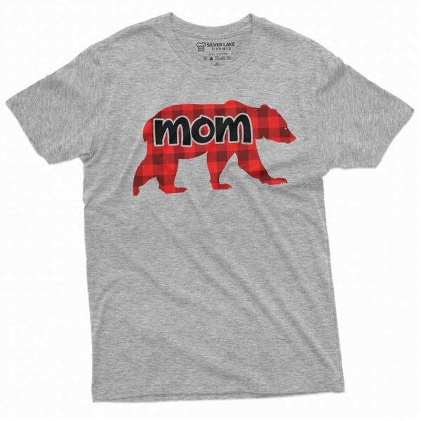 Bear With Pajamas Stripes Gift For Mother Christmas Tee T-Shirt