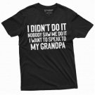 Grandson Granddaughter Tee Shirt Womens Mens Grandpa Grandfather Papa T-Shirt