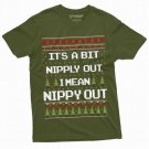 Men S Christmas Funny T Shirt Ugly Sweater Party Shirt Nippy T-Shirt