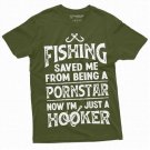 Mens Fishing Saved Me From Being A Pornstar Funny T-Shirt