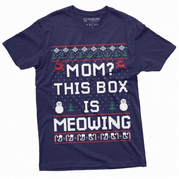 Christmas Funny Tee Shirt Ugly Sweater Style This Box T-Shirt