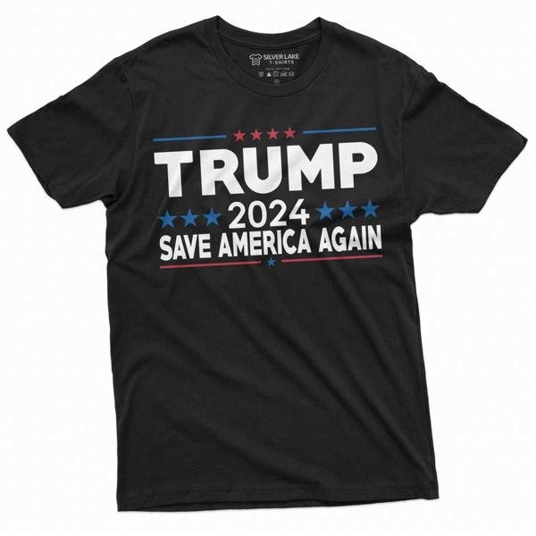 Men S Trump Save America Again T Shirt Djt 2024 Let S T-Shirt