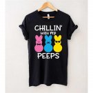 Cute Easter Shirt, Chillin With My Peeps T-Shirt, Gift For Easter Day, Peeps Easter Shirt, Easter Fa