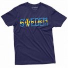 Men S Sweden T Shirt Konungariket Sverige Patriotic Country Nordic Norse T-Shirt