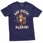 Thanksgiving Funny Eat Pizza Please Turkey With Guns Funny T-Shirt