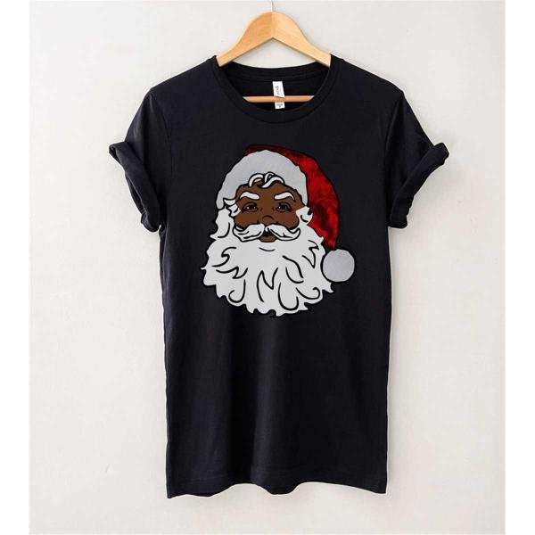 Black Santa Claus Tee, African Black Santa Claus Shirt, African American Christmas Tee, African Amer