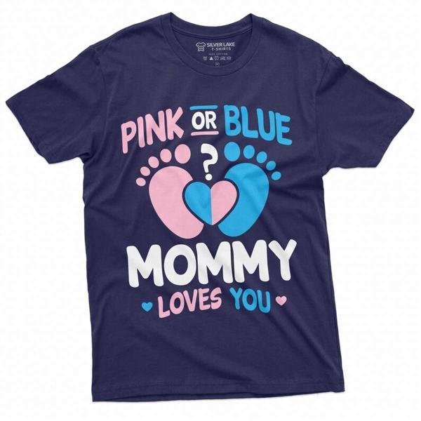 Personalized Gender Reveal Pink Or Blue Baby Sex T Shirt T-Shirt