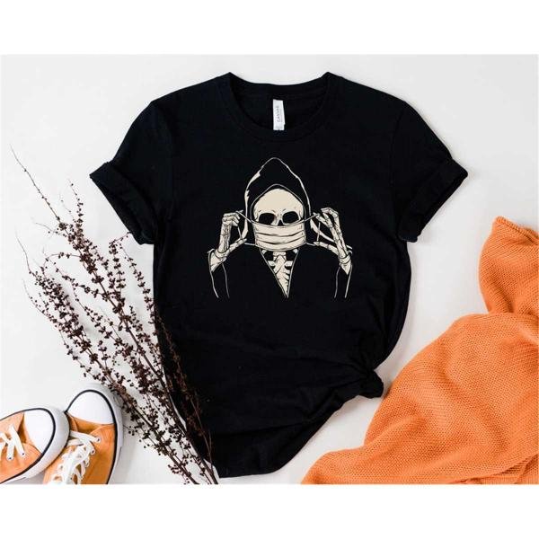 Skeleton Happy Halloween Costume, Death Skull Skeleton T-Shirt, Halloween Shirt, Halloween Pumpkin S