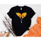 Women's Halloween Shirt, Funny Pumpkin T-Shirt, Cute Pumpkin Face Shirt, Halloween Party Shirt