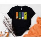 Halloween Shirt, Black Cat Pumpkin Skull And Spider T-Shirt, Halloween Tee 