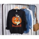 Vintage Halloween Hoodie, Halloween Cats Pumpkin Sweatshirt, Retro Halloween Sweatshirt, Halloween B