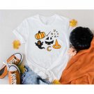 Women's Fall Pumpkin Halloween T Shirt, Cute Halloween Party Halloween Shirts For Women