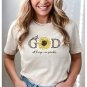 Sunflower God Gift, With God All Things Are Possible T-shirt, Cute Christian Shirt, Christianity Gif