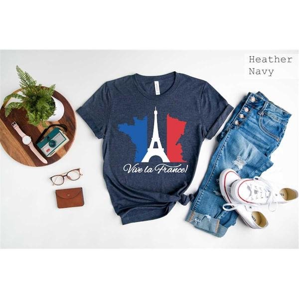 French National Day Outfit, Vive La France T-Shirt, Bastille Day T-Shirt, French Flag T-Shirt, Gift 