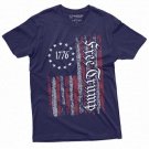 Men S Free Trump Usa Flag 1776 T Shirt Patriotic Djt T-Shirt