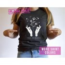 Magical Universe T-Shirt, Trust The Mystery Witch Hand And Flowers T-Shirt, Cute Yoga Lover Shirt