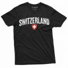 Switzerland T-shirt Swiss Confederation Mens Womens Tee Shirt Patriotic Flag Coat of arms Cross Tee 