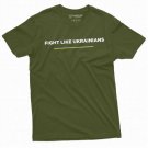 Fight Like Ukrainians T Shirt Ukraine Support Flag Mens Tee T-Shirt