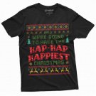 Mens Christmas Funny Hap Hap Happiest Xmas Movie Inspired Popular T-Shirt