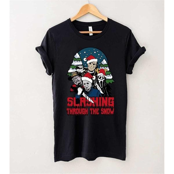 Christmas Shirt, Slashing Through The Snow T-Shirt, Horror Christmas Shirt, Micheal Myers Shirt