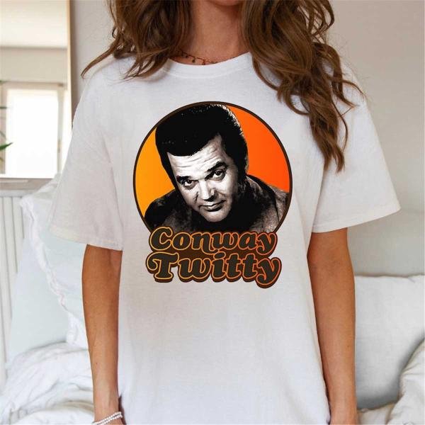 Conway Twitty Shirt, Conway Twitty Country Legend Retro T-Shirt, Gift Tee For Women And Men