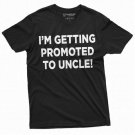 Men's promoted to Uncle Tee Shirt New uncle baby shower announcement gender reveal Tee Gift for Him