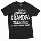 Men S Grandpa T Shirt Grandfather Custom Grandkids Names Customizable Personalized T-Shirt