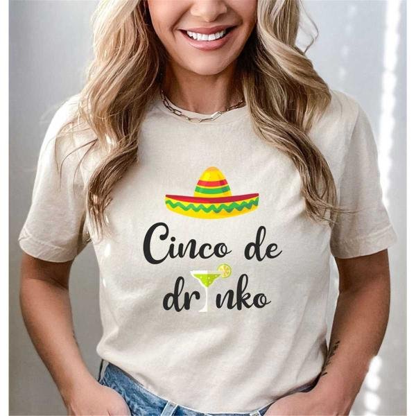 Funny Cinco De Mayo Shirt, Cinco De Drinko T-shirt, Mexican Festival Shirt, Margarita Lovers Shirt